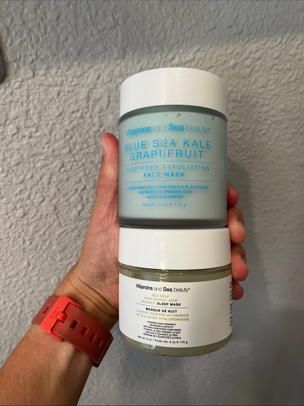 Blue Sea Grapefruit Face Mask & Sea Kelp Bouncy Mask